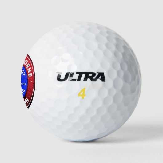 82e Luchtlandingsdivisie Antiek Logo Golfballen (Logo)