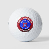 82e Luchtlandingsdivisie Antiek Logo Golfballen (Voorkant)