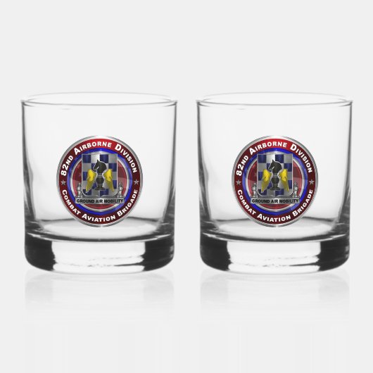 82e Luchtlandingsdivisie CAB Luchtvaartbrigade Whisky Glas (Voorkant)
