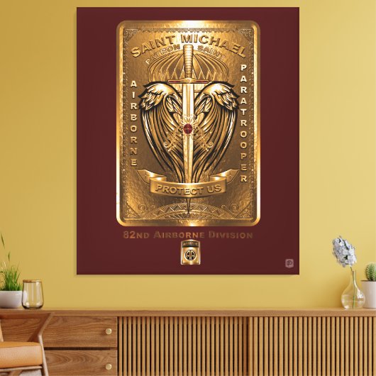 82e Luchtlandingsdivisie Canvas Afdruk (Insitu (Woonkamer))