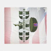 82e Luchtlandingsdivisie Fleece Deken (Voorkant (Horizontaal))
