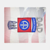 82e Luchtlandingsdivisie Fleece Deken (Voorkant (Horizontaal))