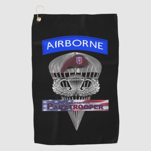 82e Luchtlandingsdivisie Golfhanddoek (Voorkant)