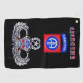 82e Luchtlandingsdivisie Golfhanddoek (Horizontaal)