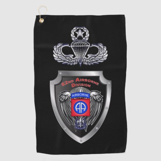 82e Luchtlandingsdivisie Golfhanddoek (Voorkant)
