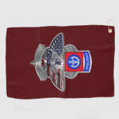 82e Luchtlandingsdivisie Golfhanddoek (Horizontaal)