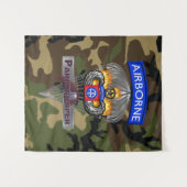 82e Luchtlandingsdivisie Silver Chute Veteran Wandkleed (Voorkant (horizontaal))