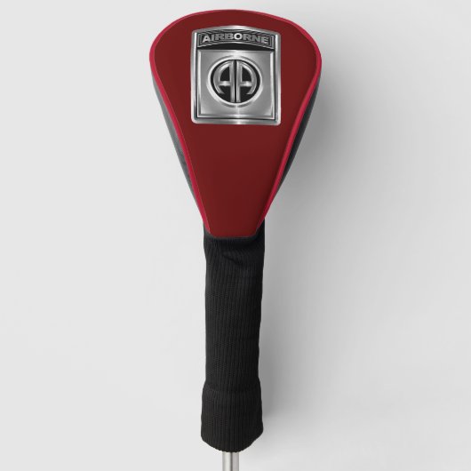 82e Luchtlandingsdivisie “Silver Patch” Golfheadcover (Voorkant)