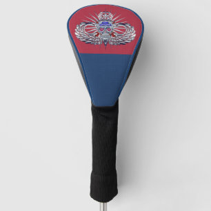 82e Luchtlandingsdivisie “Spiked Skull” Div Kleure Golfheadcover