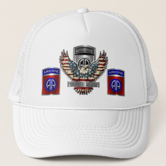82e Luchtlandingsdivisie Trucker Hat Pet (Voorkant)
