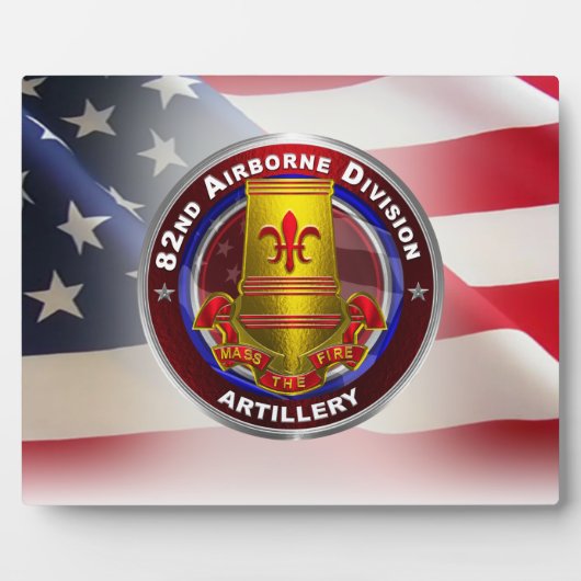 82e Luchtlandingsdivisie Veldartillerie Brigade Fotoplaat (Voorkant)