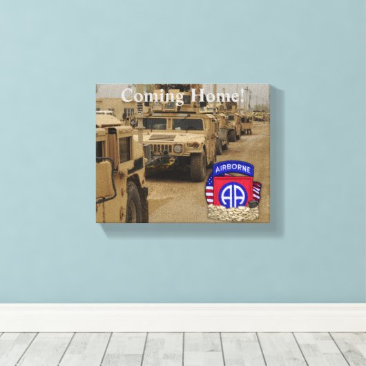 82e Luchtlandingsdivisie veteranen Golfoorlog Canvas Afdruk (Insitu (Houten vloer))