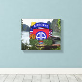 82e Luchtlandingsdivisie Vietnam Oorlogsveteranen  Canvas Afdruk (Insitu (Houten vloer))