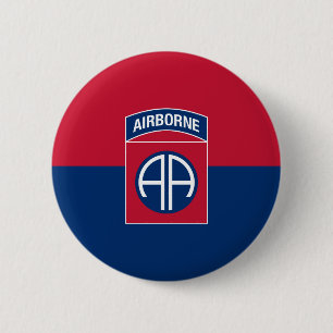 82e Luchtlandingsdivisie Vlag Militair Veteraan Ronde Button 5,7 Cm