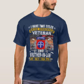 82e Luchtlandingsveteraan en zwager T-shirt (Voorkant)