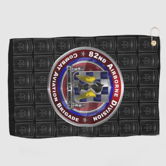 82e Luchtvaartdivisie Combat Aviation Brigade  Golfhanddoek (Horizontaal)