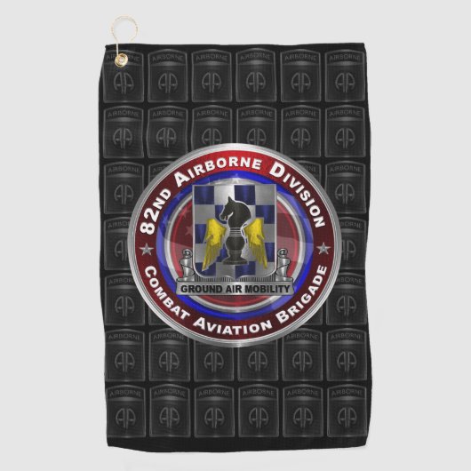 82e Luchtvaartdivisie Combat Aviation Brigade  Golfhanddoek (Voorkant)