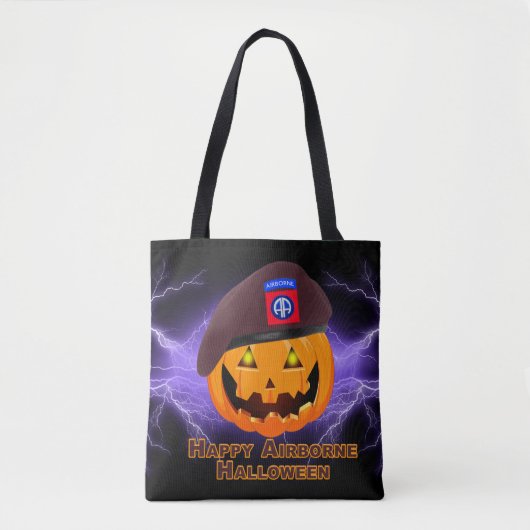82e Luchtvaartdivisie - Happy Airborne Halloween! Tote Bag (Voorkant)