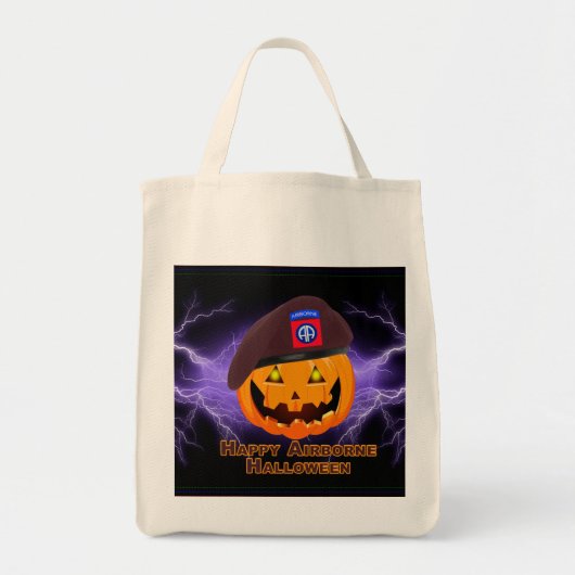 82e Luchtvaartdivisie - Happy Airborne Halloween! Tote Bag (Voorkant)