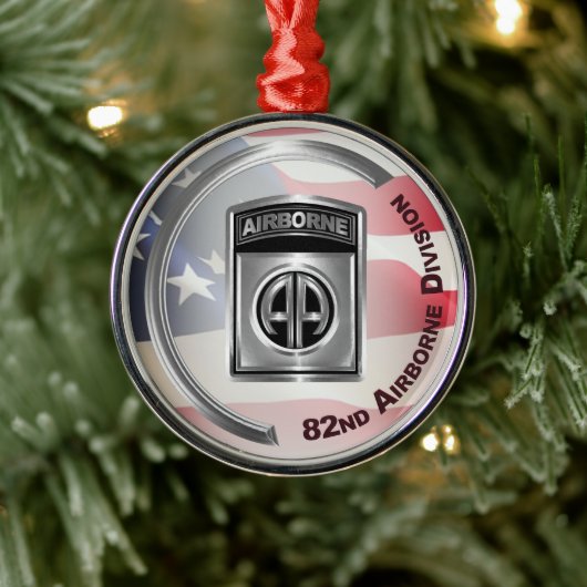 82e luchtvaartsector Gepersonaliseerd Kerstmis Metalen Ornament (Boom)