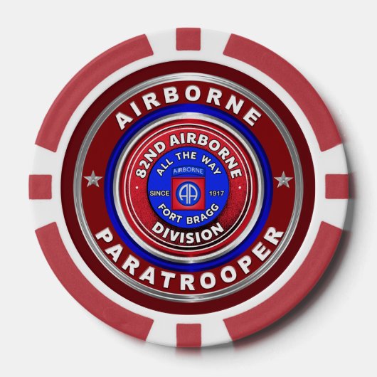82e luchtvaartsector — Paratroopers Poker Chips (Voorkant)