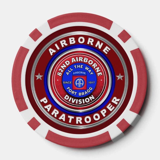 82e luchtvaartsector — Paratroopers Poker Chips (Achterkant)