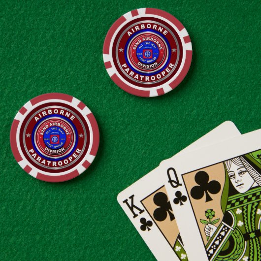 82e luchtvaartsector — Paratroopers Poker Chips (Pokertafel (Dubbel))