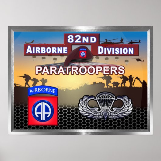 82e luchtvaartsector — Paratroopers Poster (Voorkant)