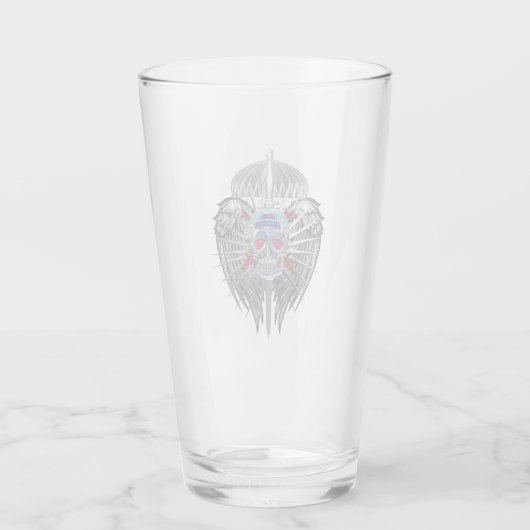 82e luchtverblindende zilveren schedel metalen vle glas (Achterkant)