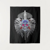 82e luchtverblindende zilveren schedel metalen vle wandkleed (Voorkant)