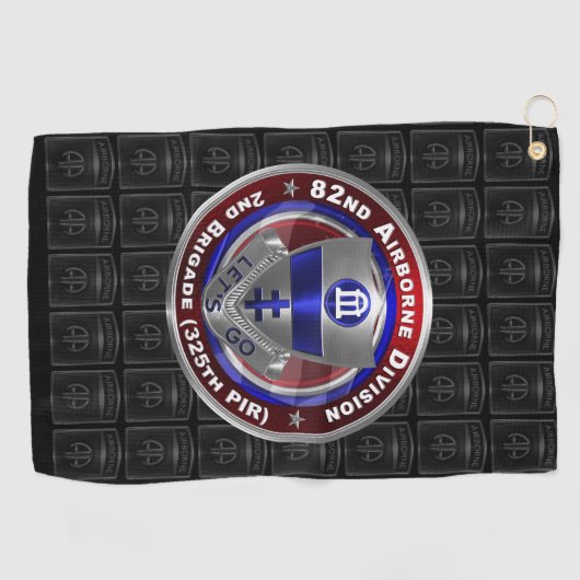 82e luchtverkeersdienst 2e brigade 325e PIR Golfhanddoek (Horizontaal)