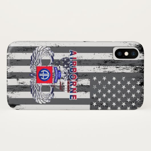 82e luchtverkeersdivisie "De hele weg" Case-Mate iPhone Case (Achterkant (horizontaal))