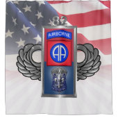 82e luchtverkeersdivisie "De hele weg" Douchegordijn (Voorkant)