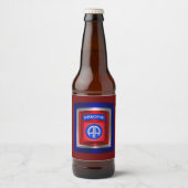 82e luchtverkeersdivisie Proud Veteran Bier Etiket (Voorkant)