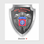 82e luchtverkeersdivisie Schild Sticker (Vel)