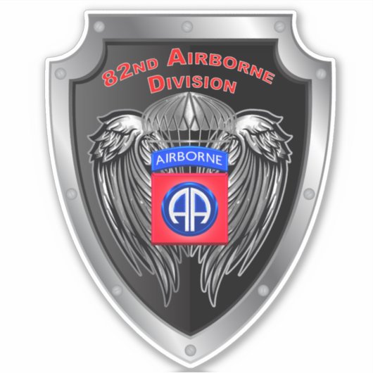 82e luchtverkeersdivisie Schild Sticker (Voorkant)