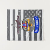 82e luchtverkeersdivisie Silver Chute Wandkleed (Voorkant (horizontaal))