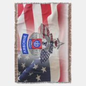 82e luchtverkeersdivisie Veteran Eagle Deken (Voorkant Verticaal)