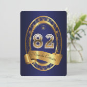 82e, man verjaardagsfeestvrouw, elegante kleur kaart (Staand voorkant)