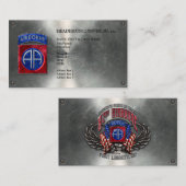 82e  metalen Visitekaartje in de lucht (Voorkant / Achterkant)