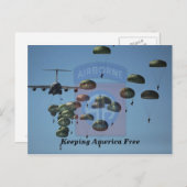 82e pleister voor luchtvervoer Bragg veteranen Briefkaart (Voorkant / Achterkant)