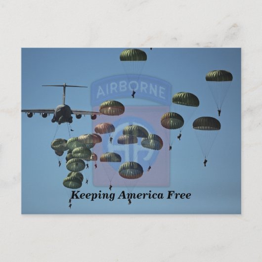 82e pleister voor luchtvervoer Bragg veteranen Briefkaart (Voorkant)