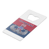 82e sector Luchtvaart Creditkaart Flessenopener (Achterkant Gekanteld)