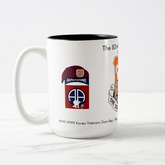 82e Signal Battalion Historic Coffee Mok #1 (Links)