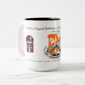 82e Signal Battalion Historic Coffee Mok #1 (Voorkant links)