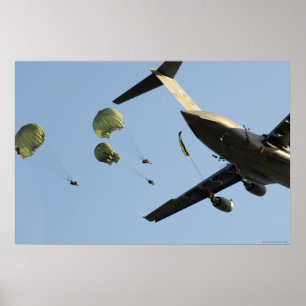 82e sprong in de lucht vanaf C-17-Poster Poster
