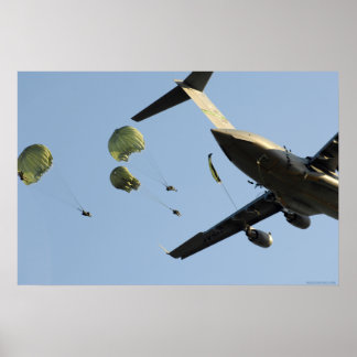 82e sprong in de lucht vanaf C-17-Poster Poster