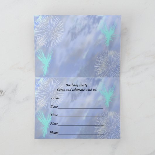 82e uitnodiging van de Birthday Party (Binnen)