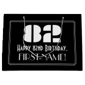 82e verjaardag ~ Art Deco geïnspireerd look "82" + Groot Cadeauzakje (Voorkant)