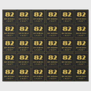 82e verjaardag - Art Deco Geïnspireerde look "82"  Cadeaupapier